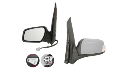 Oglinda exterioara Ford Focus C-Max (C214), 10.2003-06.2007 , C-Max (C214), 06.2007-12.2010, Stanga, NU pentru versiune Titanium, reglare electrica; grunduita; incalzita; geam convex; cromat; pliere electrica; cu semnalizare; cu lampa perimetru