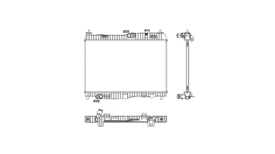 Radiator racire Ford B-MAX, 08.2012-, motor 1.5 TDCI, 55 kw; 1.6 TDCI, 70 kw, diesel, cutie manuala/automata, cu/fara AC, 544x355x23 mm, aluminiu/plastic, 