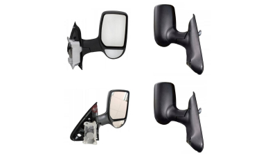 Oglinda exterioara Ford Transit/Tourneo (V347/8), 05.2006-04.2013, Transit (V184/5), 05.2000-04.2006, Dreapta, reglare manuala; carcasa neagra; geam convex; cromat; scurt, View Max