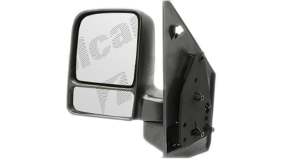 Oglinda exterioara Ford Transit/Tourneo Connect (C170), 05.2003-09.2006, Ford Transit/Tourneo Connect (C170), 09.2006-06.2009 , partea Dreapta, culoare sticla crom, sticla convexa, cu carcasa neagra, ajustare manuala,