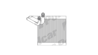 Evaporator aer conditionat Ford Fiesta (JA8), 2008-2017 motor 1.4 TDCI, 1.5 TDCI, 1.6 TDCI, diesel, full aluminiu brazat, 230x228x45 mm, iesire 11, 9 mm, intrare 16, 2 mm, tehnologie cu curgere paralela, 