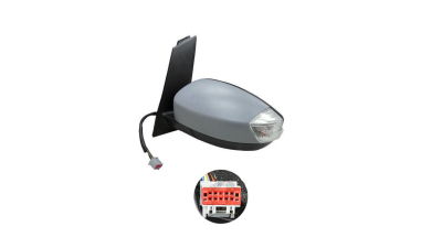 Oglinda exterioara Ford C-Max, 11.2010-, partea Stanga, culoare sticla crom, sticla asferica, cu carcasa grunduita, cu incalzire, ajustare electrica, 1719489; AM51-17682-FH; AM5117683FE