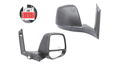 Oglinda exterioara Ford Transit/Tourneo Connect, 03.2013-2018, Dreapta, CONNECT, reglare electrica; carcasa neagra; incalzita; geam convex; cromat; 5 pini, View Max