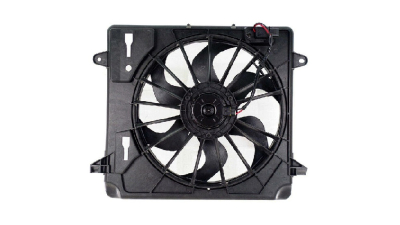 GMV radiator electroventilator Jeep Wrangler, 2007-2018, motor 3.8 V6, benzina, cu AC, 445 mm; 3 pini