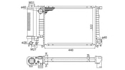 Radiator apa racire motor  MAGNETI MARELLI Bmw 3 (E36) 3 Cupe (E36) 5 Touring (E34) 5 (E34) 3 Cabriolet (E36)