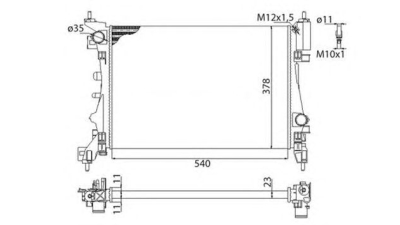 Radiator apa racire motor  MAGNETI MARELLI Fiat Punto / Grande Punto (199)