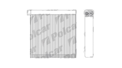 Evaporator aer conditionat Infiniti QX56, 2010- motor 5.6 V8, benzina, full aluminiu brazat, 235x220x40 mm, mm, mm, din spate, tehnologie cu curgere paralela, 