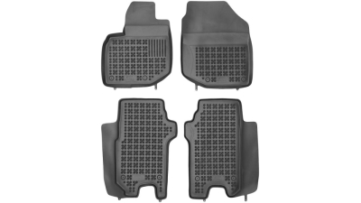 Set covorase auto din cauciuc Honda Jazz/Fit (Ge), 10.2008-12.2015, negru, presuri tip tavita, Rezaw 200904, Aftermarket