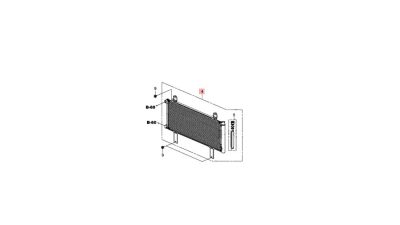 Condensator climatizare Honda Insight (Ze4) 2018-, 728(700)x308(290)x12mm, material Rezervor aluminiu, fagure aluminiu brazat, KOYO 38H1K81K