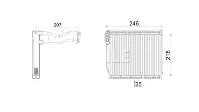 Evaporator aer conditionat Hyundai I20 2008-2014, Ix20 2010-, 235x264x35mm, BestAutoVest 4017P8-1