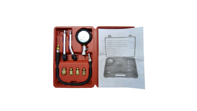 Kit tester auto compresie Benzina pentru motociclete si auto cu manometru si 6 adaptori M10-M18