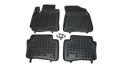 Set covorase auto din cauciuc Hyundai I20, 10.2014-, negru, presuri tip tavita, Rezaw 201616, Aftermarket