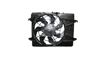 GMV radiator electroventilator Kia Ceed, 12.2006-2012, Hyundai I30, 10.2007-2012, motor 1.6 16V, benzina, cutie manuala, cu/fara AC, 180 W; 420 mm; 3 pini