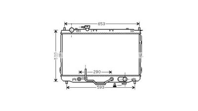 Radiator racire Kia Carens (Fj), 04.2002-04.2006, Motorizare 1, 8 93kw Benzina, tip climatizare Cu/fara AC, cutie automata, dimensiune 658x430x26mm, Cu lipire fagure prin brazare, Aftermarket