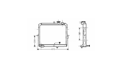 Radiator racire Kia Pregio, 01.2000-10.2005, Motorizare 2, 7 D 61kw; 2, 5 D 69kw Diesel, tip climatizare Cu/fara AC, cutie Manuala, dimensiune 538x400x32mm, Cu lipire fagure prin brazare, Aftermarket