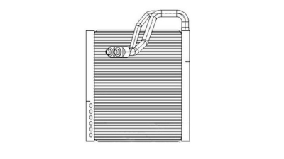 Evaporator aer conditionat Kia Sorento, 2009-2015 motor 2.4, 3.5 V6, benzina, full aluminiu brazat, 250x290x38 mm, iesire 14, 4 mm, intrare 14, 4 mm, din spate, tehnologie cu curgere paralela, 