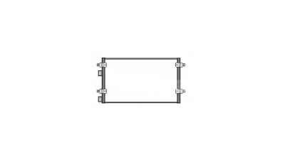 Condensator climatizare OEM/OES Lancia THESIS, 07.2002-07.2009, motor 2.4, 125 kw; 3.0 V6, 158 kw; 3.2 V6, 169 kw benzina, cutie automata, full aluminiu brazat, 710(650)x370x16 mm, fara filtru uscator