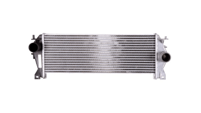 Intercooler Land Rover Defender (LD), 05.2007-02.2016, motor 2.4 TD4 90kw, diesel, cutie manuala, cu/fara AC, aluminiu brazat/plastic, 590x202x40 mm, SRLine, rezervor stanga din aluminiu 