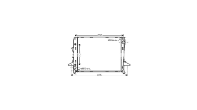 Radiator racire Land Rover Discovery/LR3, 07.2004-09.2009, motor 2.7 d, 152 kw, diesel, cutie automata, cu/fara AC, 600x498x40 mm, SRLine, aluminiu brazat/plastic 