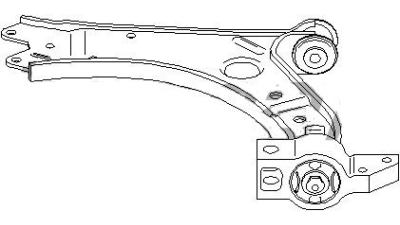 Brat fata Topran pentru Skoda Octavia 2 Vw Caddy Golf 5 Plus Vento Seat Altea Leon Audi A3 , stanga inferior