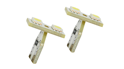 Set 2 becuri auto Vecta 12V T10 W2.1x9.5d 5W cu 2 leduri SMD 5050SMD , alb