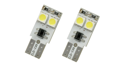 Set 2 becuri auto Vecta 12V T10 W2.1x9.5d 5W cu 4 leduri SMD 5050SMD Canbus , fara eroare in bord , alb