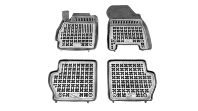 Set covorase auto din cauciuc 2 (De), 11.2007-10.2014, negru; cu decupaj pentru stingator, 4 bucati