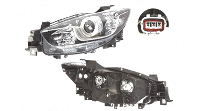 Far Mazda Cx-5 (Ke), 03.2012-, fata, Stanga, versiune europeana, cu daytime running light; H11+H15+PY21W+W5W; electric; fara motoras, TYC