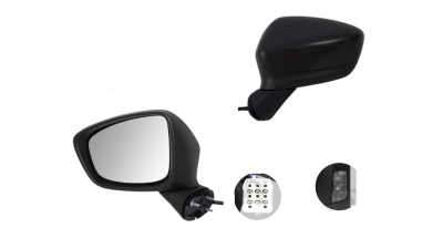 Oglinda exterioara Mazda Cx-5 (Ke), 03.2012-2014, partea Stanga, culoare sticla crom, sticla asferica, cu carcasa grunduita, cu incalzire , ajustare electrica, cu 8 pini, semnalizare cu LED, pliabila electric