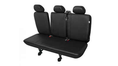 Husa bancheta cu trei locuri Practical DV3 Split Trafic imitatie piele neagra, pentru Nissan Primastar I, Opel Vivaro, Renault Trafic , cu bancheta fractionata 