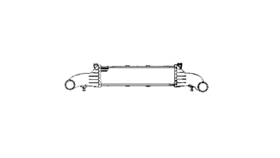 Intercooler Mercedes Clasa C (W202), 02.1996-06.2000, C220 CDI motor 2.2 CDI 92kw, C250 CDI motor 2.5 CDI 110kw, diesel, cu/fara AC, aluminiu brazat, 430x115x52 mm, SRLine, 