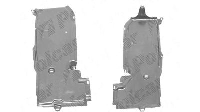 Scut motor Mercedes Clasa A (W169), 09.2004-05.2008, fata, Stanga, polietilena (PE); lateral