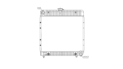 Radiator racire Mercedes 123, 01.1976-02.1985, 250/280, motor 2.3, 80 kw; 2.5 R6, 95 kw; 2.8 R6, 115 kw, benzina, cutie manuala, 577x420x32 mm, aluminiu brazat/plastic, 