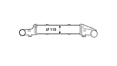 Intercooler Mercedes Clasa E (W210), 04.1999-07.2000, motor 2.0 compressor 141kw, benzina, cu/fara AC, aluminiu brazat/plastic, 563x115x50 mm, Behr, 