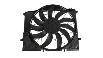 GMV radiator electroventilator Mercedes Clasa S (W220), 1998-2005, S320 CDI/S400 CDI, motor 3.2 CDI, 4.0 CDI, diesel, cu AC, 850 W; 530 mm; 4 pini; cu modul de control electronic, 