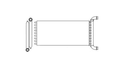 Radiator Incalzire Mercedes Viano (W639), 09.2003-2014, motor 2.1 CDI, 3.0 CDI, diesel, 2.5/3.2/3.5/3.7 V6, benzina, Incalzire principala, aluminiu brazat/aluminiu, 360x170x26 mm, 