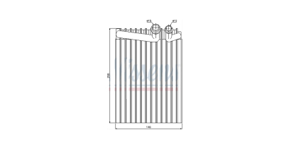 Evaporator aer conditionat Mercedes Vito/Viano (W639) 2003-2014, 200x140x65mm, BestAutoVest 5040P8-3