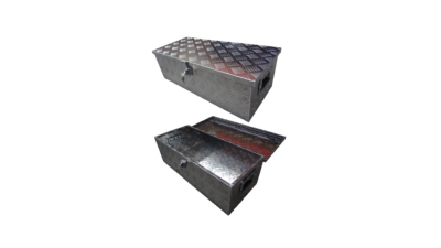 Cutie de scule aluminiu 77x35x25cm, cu blocare, manere, greutate 5.5kg