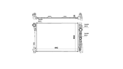 Radiator racire Mercedes Clasa C (W204), 2007-2014 C280 (3,0 V6 170kw); C300 (3,0 V6 170kw); Diesel/Benzina, Manual, Cu/fara AC, cu conectori rapizi intrare/iesire, 640x430x16, Cu lipire fagure prin brazare Aftermarket