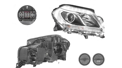 Far Mercedes Clasa Gl (X166), 06.2012-, fata, Dreapta, H7+H7+W5W; electric, AL (Automotive Lighting)