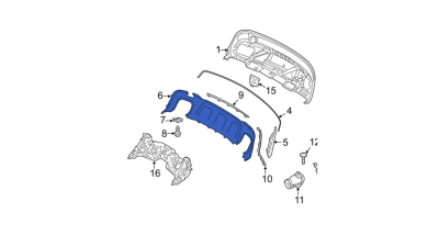 Spoiler bara spate MERCEDES Clasa GLA (X156), 2017-2019, argintiu