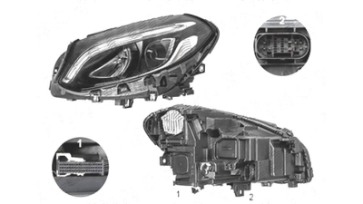 Far Mercedes Clasa B (W246), 09.2014-, fata, Stanga, LED; electric; fara motoras, AL (Automotive Lighting)