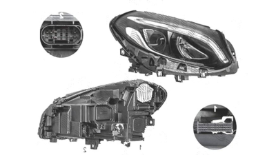 Far Mercedes Clasa B (W246), 09.2014-, fata, Dreapta, LED; electric; fara motoras, AL (Automotive Lighting)