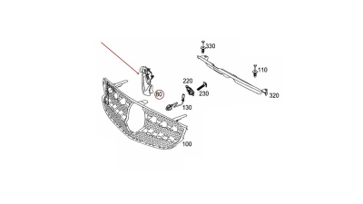 Deflector aer radiator Mercedes Clasa Glc (X253), 11.2015-, Fata, partea Dreapta, Aftermarket