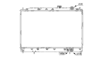 Radiator racire Mitsubishi Colt, 10.1987-01.1992, motor 1.6 T, 92 kw; 1.8, 100 kw, benzina, 1.8 D, 44 kw, diesel, cutie manuala, cu/fara AC, 658x375x26 mm, aluminiu brazat/plastic, 