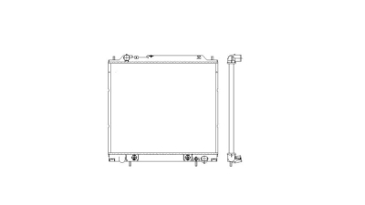 Radiator racire Mitsubishi L400 (Paov) 09.1996-09.2002 2,5 Td 64kw; Space Gear, 01.1995-06.2000 2,5 Td 73kw Benzina, Manual, Cu/fara AC, tip Calsonic, diametru intrare/iesire 35/35mm, 595x500x26, Cu lipire fagure prin brazare Aftermarket