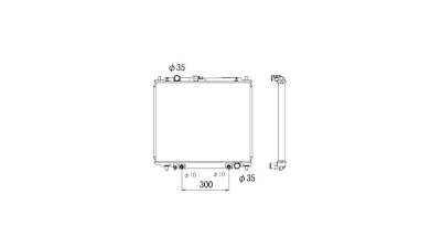 Radiator racire Mitsubishi Pajero (V20/V40), 06.1994-05.1997, Motorizare 2, 8 Td 92kw Diesel, tip climatizare Cu/fara AC, cutie automata, dimensiune 598x500x42mm, Cu lipire fagure prin brazare, Aftermarket