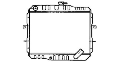 Radiator racire Mitsubishi L300, 04.1983-1986, motor 2.3 D, 50 kw, diesel, cutie manuala, cu/fara AC, 490x390x49 mm, SRLine, aluminiu brazat/plastic 