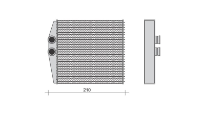 Radiator Incalzire Opel Corsa C, 09.2000-07.2006, Combo C, 09.2000-2011, benzina, diesel, in kit: O-ringuri, cleme accesorii, şuruburi, aluminiu brazat/aluminiu, 167x168x32 mm, 