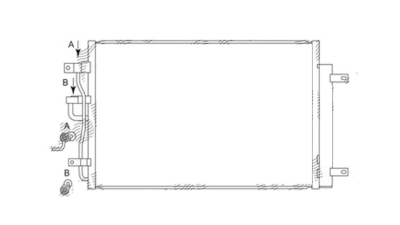 Condensator climatizare Opel Antara, 12.2010-2016, Chevrolet Captiva, 03.2011-2015, motor 2.4, 123 kw benzina, cutie manuala/automata, full aluminiu brazat, 675 (630)x410 (395)x16 mm, cu uscator si filtru integrat